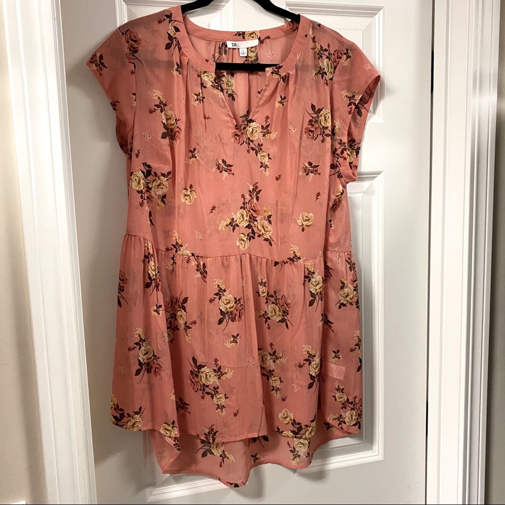Daniel Rainn DR2 pink floral blouse